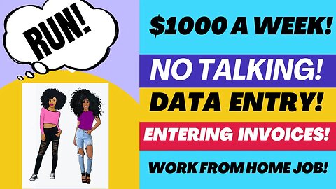 Run! It Won't Last Long! Non Phone Work From Home Job Data Entry $1000 A Week Remote Jobs 2023 #WFH