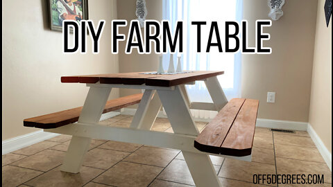 Simple and Low Budget Farm Table Using a Picnic Table from Atwoods and Natural Sealer