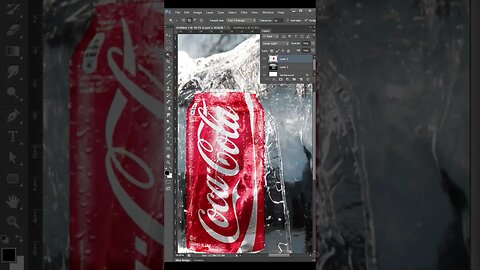 Create Highly Realistic Coca-cola in Frozen Ice Block Effect | Photoshop #shorts Tutorial