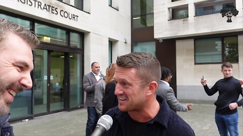 Tommy Robinson at Westminster Magistrates Court 13th Oct 2021