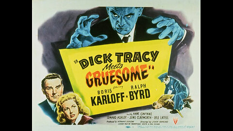 DICK TRACY MEETS GRUESOME (1947) - sepiatone
