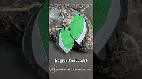 EAGLES FEATHERS, 2 inch, leather feather earrings pair