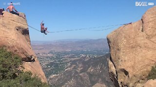 Slackline, uma atividade bela e assustadora