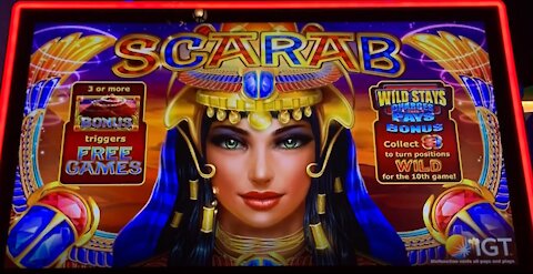 Scarab slot play Paris Las Vegas Bonus round wins