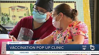 Hundreds show up for Sherman Heights pop-up vaccine clinic