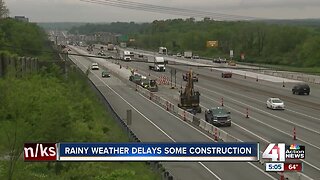Rainy weather impacting construction around KC metro
