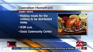 Free holiday meals to military families