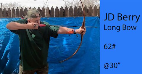 Shooting a Long Bow Made by JD Berry, the Bowyer
