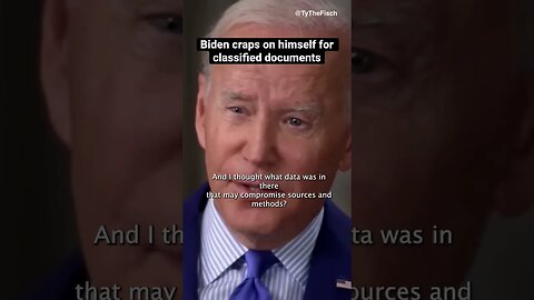 Biden admits he F*cked up (classified docs)