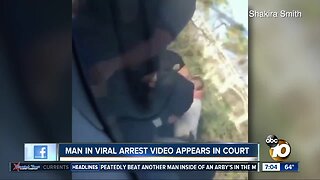 Man in viral police arrest video appears in court