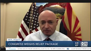 Sen. Mark Kelly talks pandemic relief in Arizona