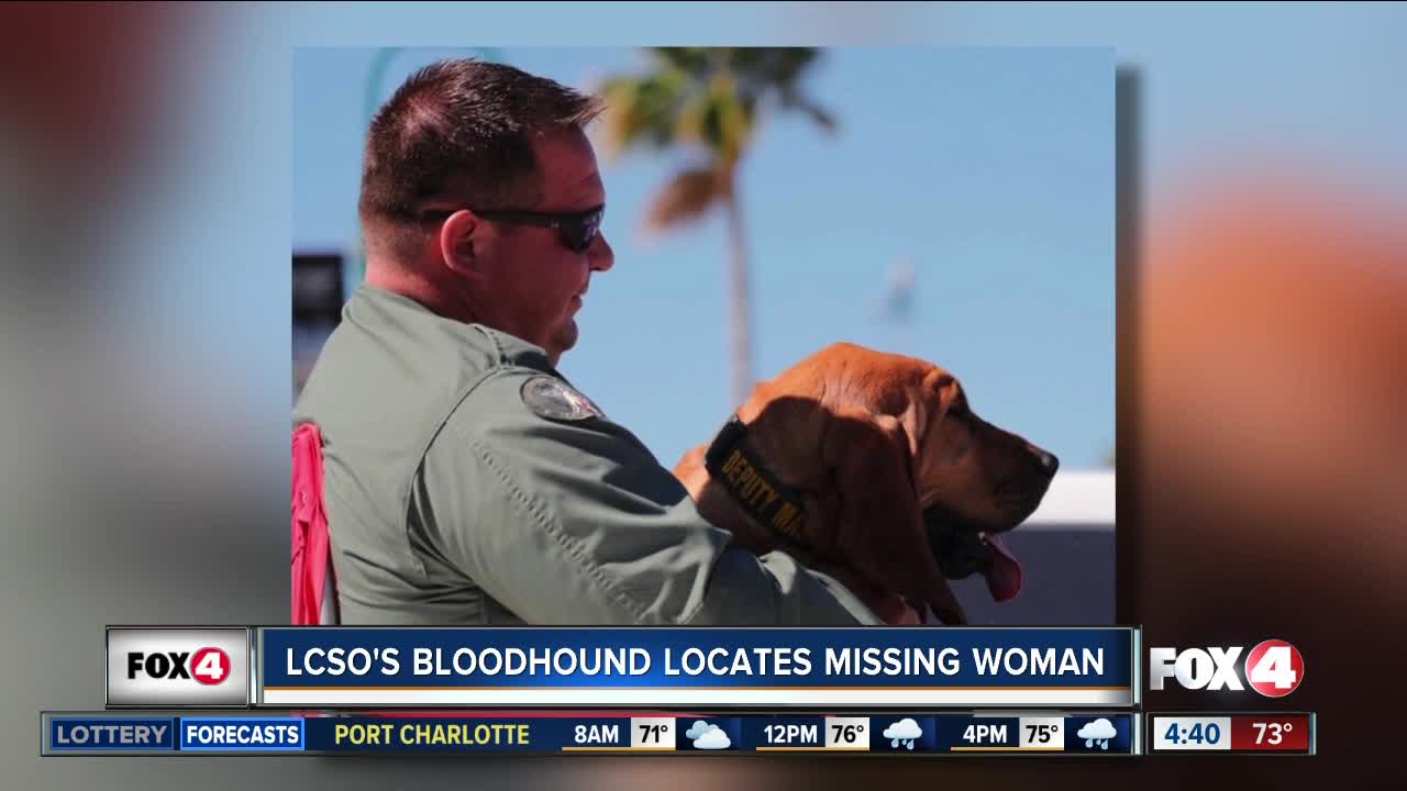 Lee County bloodhound locates missing woman