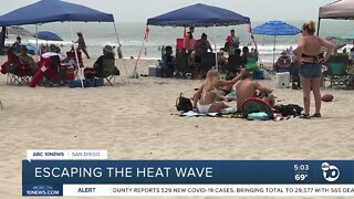 San Diego's inland residents go to the coast to escape the heatwave