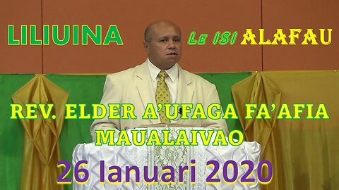 LILIUINA LE ISI ALAFAU (Turning the other cheek) Rev. Elder A'ufaga Fa'afia