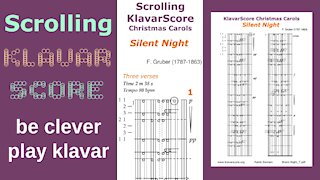 Silent Night (Stille Nacht) by Franz Xaver Gruber, Scrolling KlavarScore Sheet Music