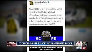 KCPD officer's family to donate organs after self-inflicted gunshot wound