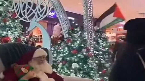 Pro Hamas Terrorists Terrorize Children Waiting to Meet Santa