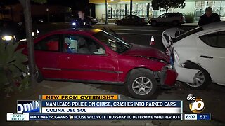 Driver arrested after chase ends in crash