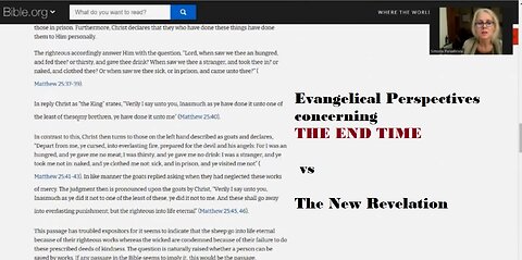 Evangelical Perspectives concerning The End Time vs The New Revelation