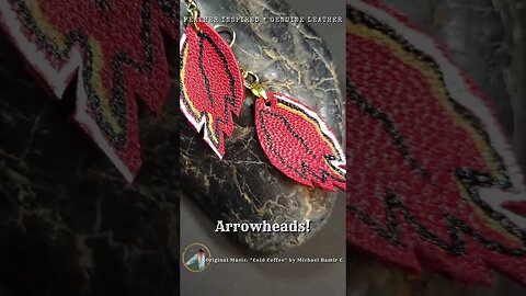 ARROWHEADS, 1 inch, leather feather earrings
