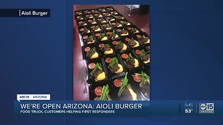 We're Open, Arizona: Aioli Burger selling meals to be delivered to first responders