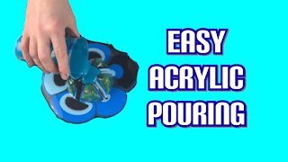 (76) Making Cool Art With Soda Bottles- Easy Acrylic Pouring Beginners