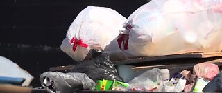 Trash piles up at apartment complex