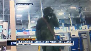 Burglar punches hole through wall of Greenfield Best Buy