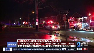Two people seriously hurt after apartment fire in Dundalk