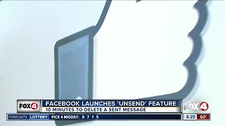 Facebook launches "unsend" feature