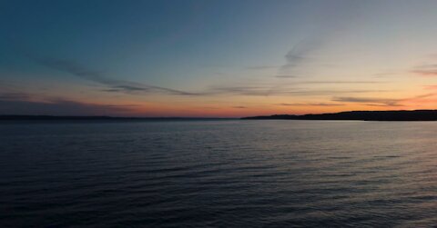 Calming, Relaxing, Lake Charlevoix Sunset Footage