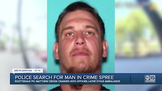 Suspect sought after allegedly striking Scottsdale officer with vehicle, stealing ambulance