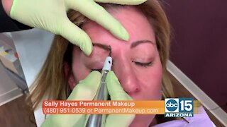 Sally Hayes shows us how she applies permanent makeup