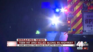 Teen pedestrian struck, killed by vehicle in Platte County