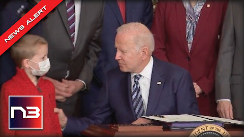 Biden Grabs First Grader At Bill Signing And Says Meet Me After This
