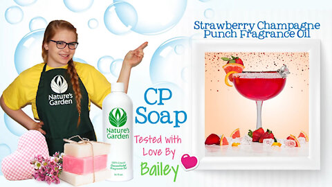 Soap Testing Strawberry Champagne Punch Fragrance Oil- Natures Garden