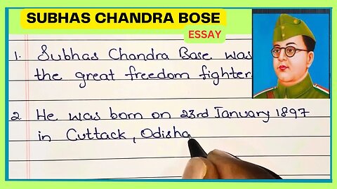 10 lines about SUBHAS CHANDRA BOSE #knowledge #subhaschandrabose #freedomfighter