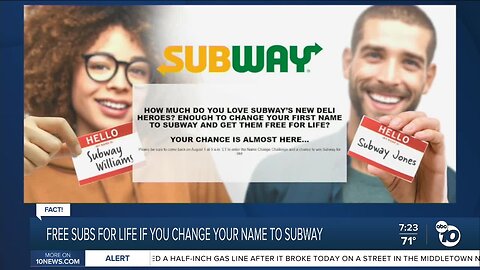 Free sandwiches for life for someone willing to change name to Subway?