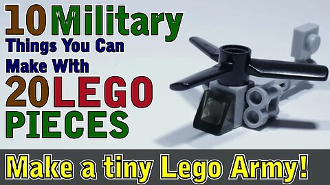 10 Military things you can make with 10 Lego Pieces - Build a tiny LEGO Army!