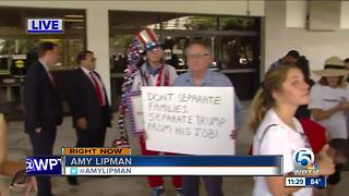 Protests held in West Palm Beach regarding children being separated from parents at U.S. border