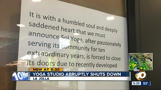 La Jolla yoga studio abruptly shuts down