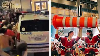 Habs Fans Went Wild In Downtown Montreal After Last Night's Victory (VIDEOS)