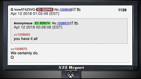 Conspiracy Theories are coming true Q says we have it all