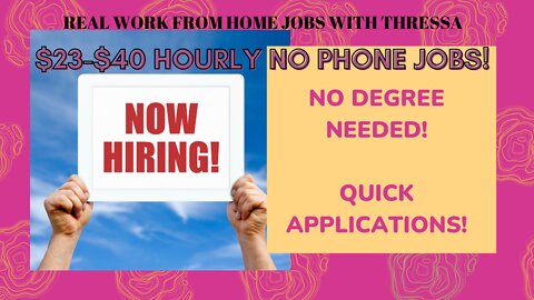 High Paying Non Phone Jobs! Make $23-$40 Hourly From Home! No Degree Needed!
