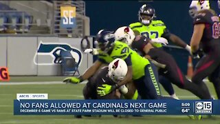 No fans allows at Cardinals games against the Rams
