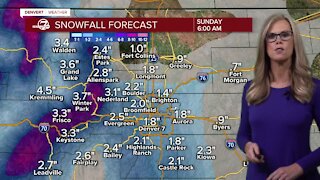 Snow tonight in Denver, warmer to start the weeki