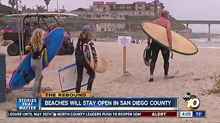Beaches will stay open in San Diego County