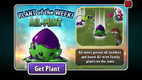Plants vs Zombies 2 - Epic Quest - MINT Plant Showcase - Ail-Mint - Aug 2023