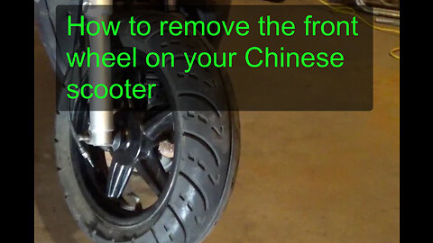 How to remove the front wheel on a GY6 scooter