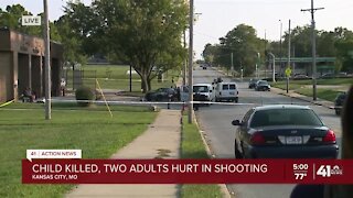 Child killed, 2 adults hurt in shooting